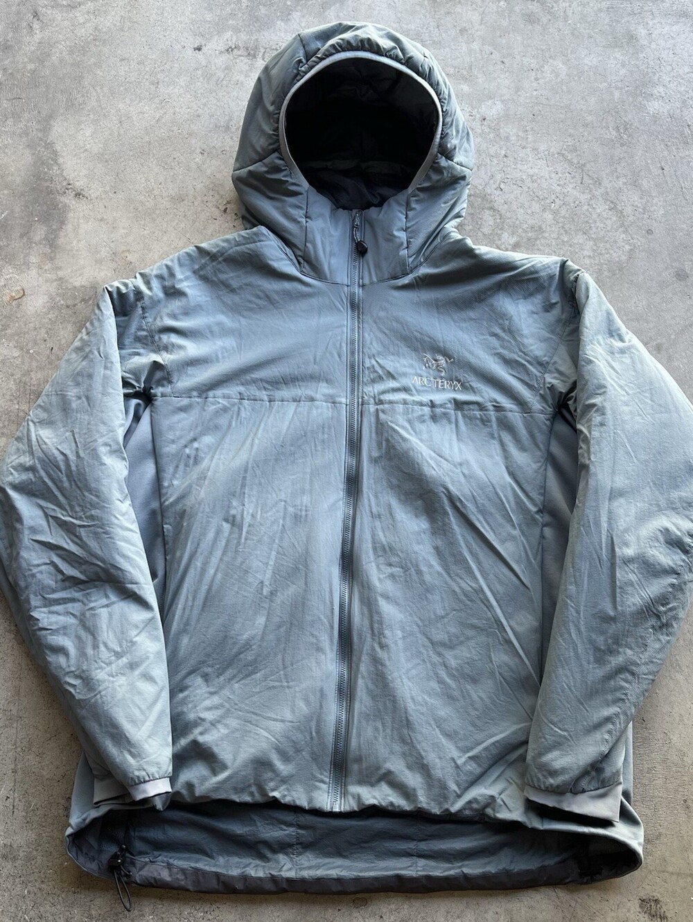 Arc'Teryx Atom LT Hoody Full Zip Jacket Gray Blue Men's Size XXL Insulated Gorp
